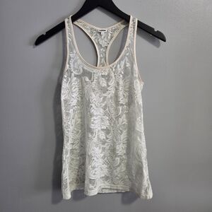 Kismet Lace Racerback Tank - Ivory